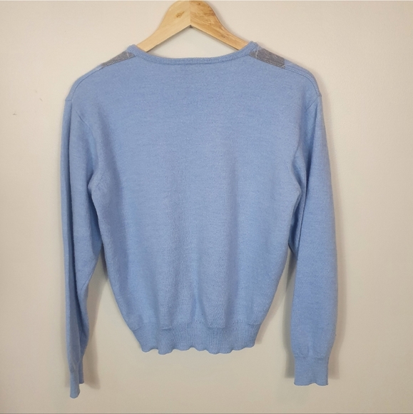 Paul Rosen heritage sweater vintage pattern Argyle men's Sze S 100% merino wool - Picture 3 of 4
